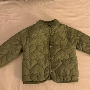 Old Navy Kids Olive Quilted Puffer Jacket